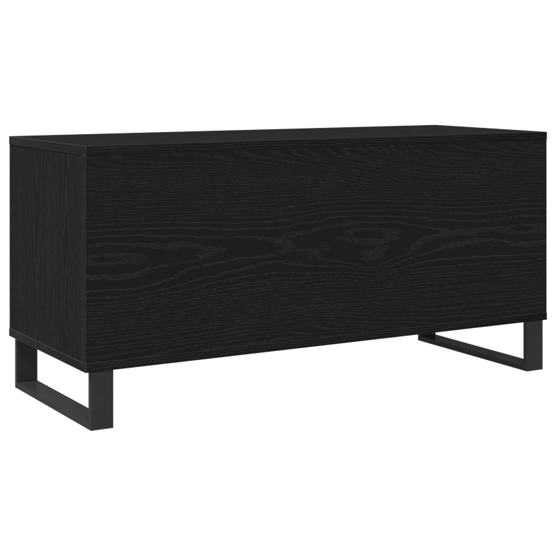 Record Cabinet Schwarz Eiche 100x38x48 cm Werkstoff