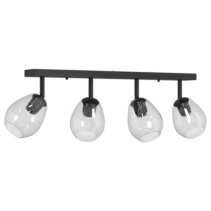 Deckenleuchte mit verstellbarem Glasschirm Anthrazit E27