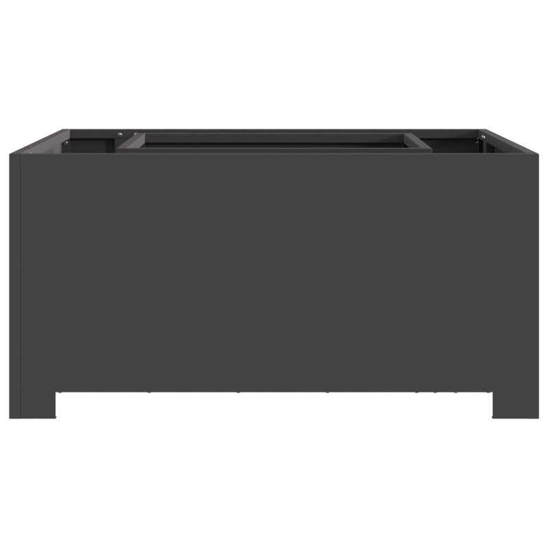Feuerschale Quadrat Schwarz 80x80x40 cm Stahl