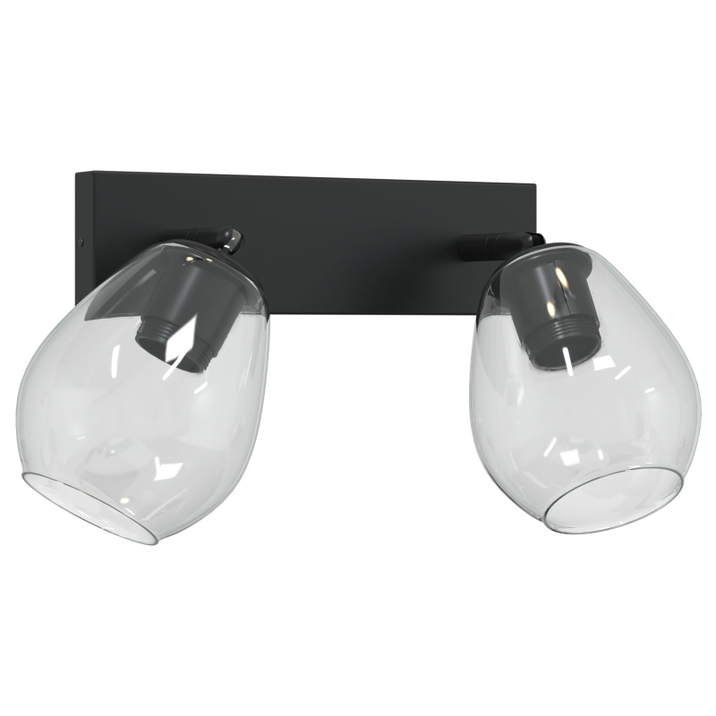 Deckenleuchten mit verstellbarem Glas-Schirm Anthrazit E27