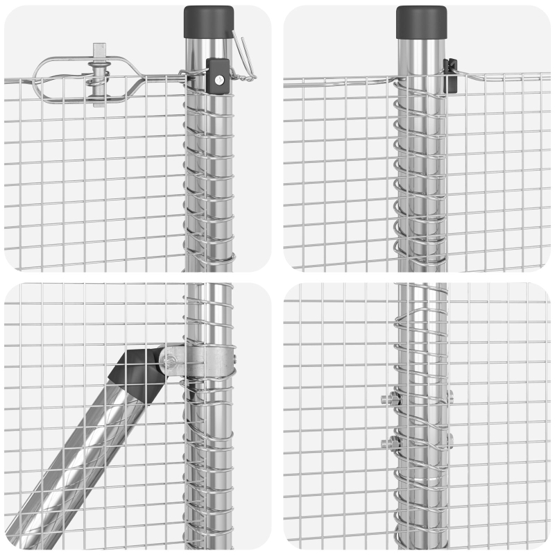Geschweißter Drahtzaun mit 13 Pfosten 1,5x25 m galvanisierter Stahl