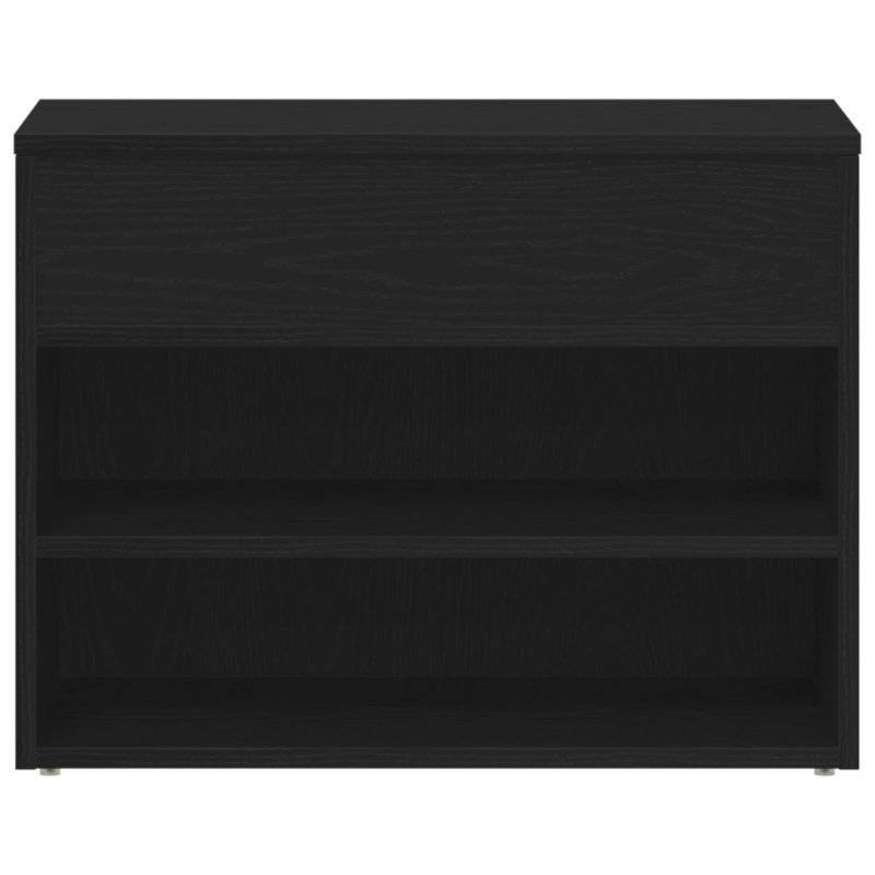 Sitzbank Schwarz Eiche 60x30x45 cm Holzwerkstoff