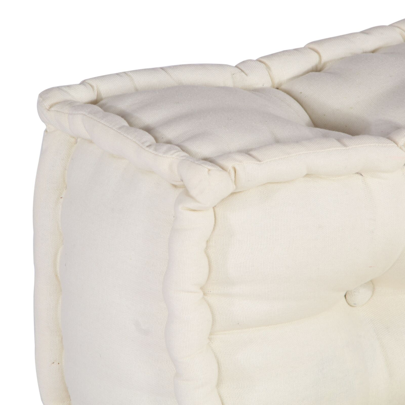 4-Sitzer Modular Pouffe Sofa Umwandelbar Creme Stoff