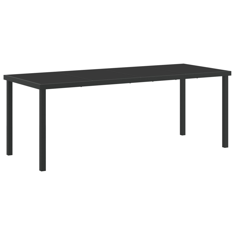 9-teilige Garten Essgruppe mit Kissen - Schwarzes Poly-Rattan