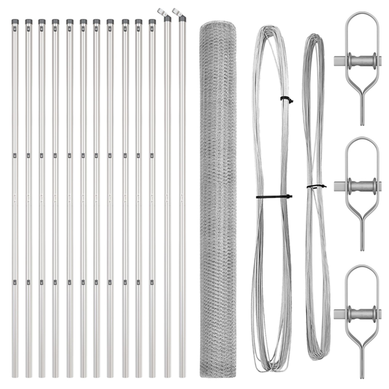 Zaun Set 2er Set Feuerverzinkter Stahl 25 x 1,5 m Langlebig
