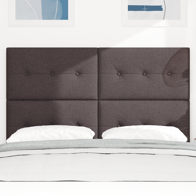 Kopfteil mit Knopfheftung Dunkelbraun 160 cm Stoff