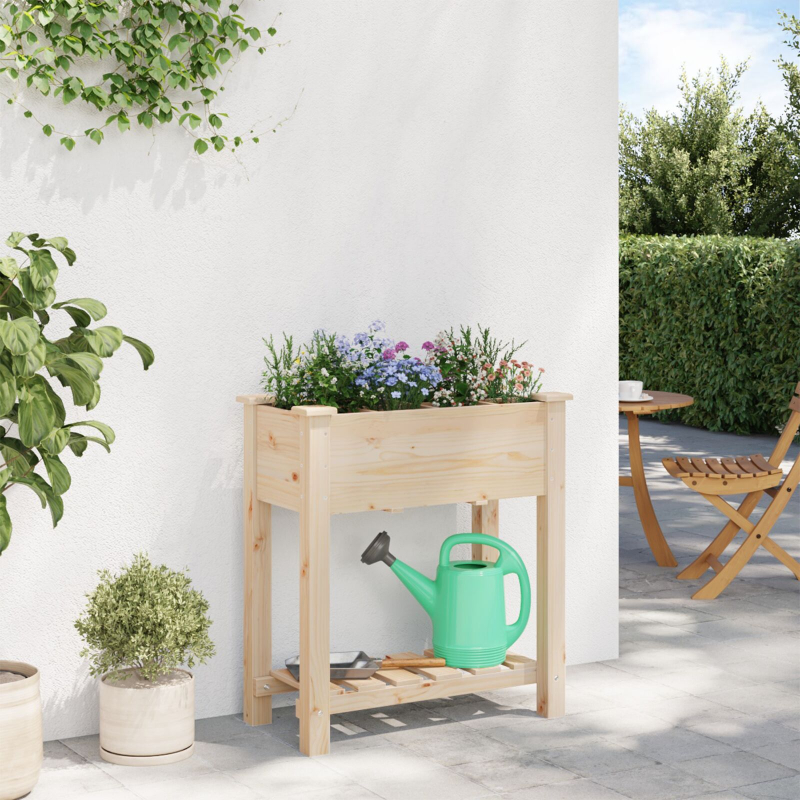 Gartenpflanzer mit Gittern 71x37x76 cm aus massivem Kiefernholz