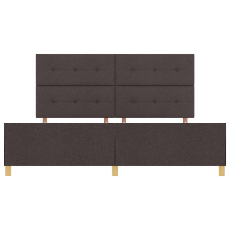 Bettgestell Dunkelbraun 200x200 cm aus Stoff