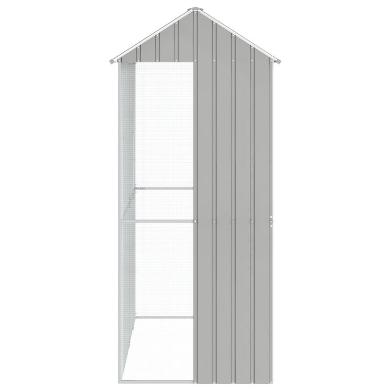 Vogelvoliere grau 215x110x247 cm Stahl