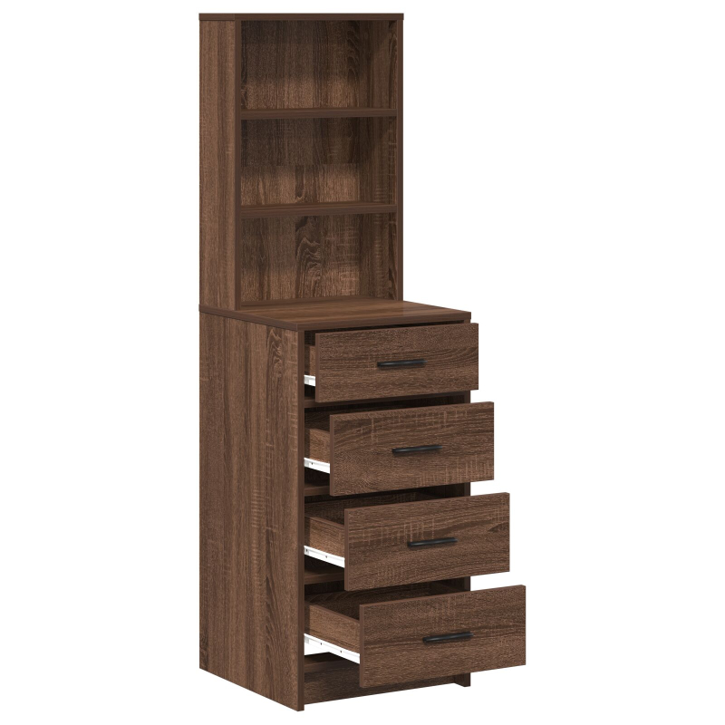 Highboard Braun Eiche 40x41x135 cm Ingenieurholz