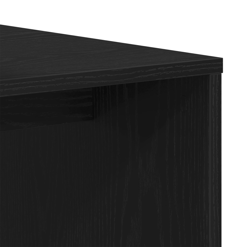 Beistelltischset aus schwarzem Eichenholz, 100x48x40 cm, Mehrschichtholz