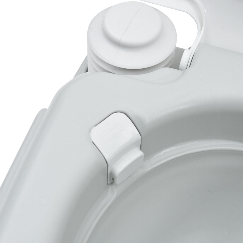 Tragbare Toilette in Grau und Weiß aus Kunststoff, 10 L