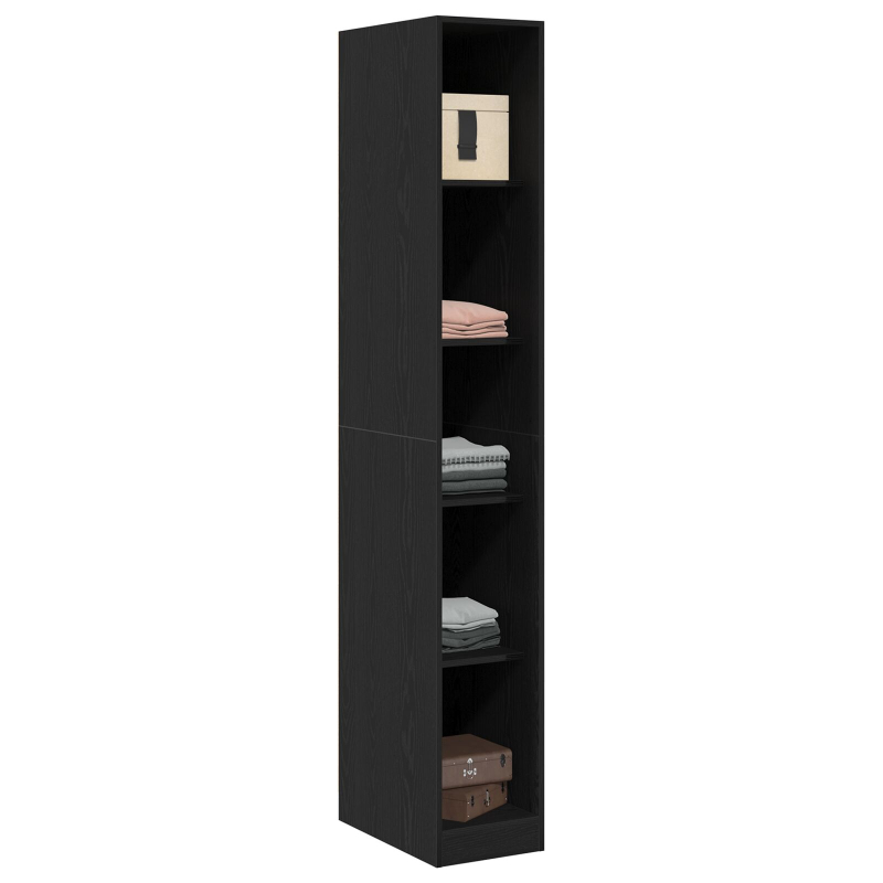 Kleiderschrank Schwarze Eiche - 30x50x200 cm, Aus Holzwerkstoff