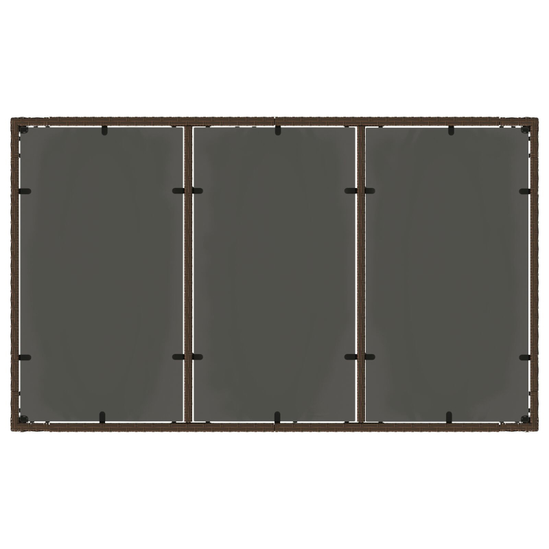5-teiliges Garten-Ess-Set mit Kissen Braun Poly Rattan