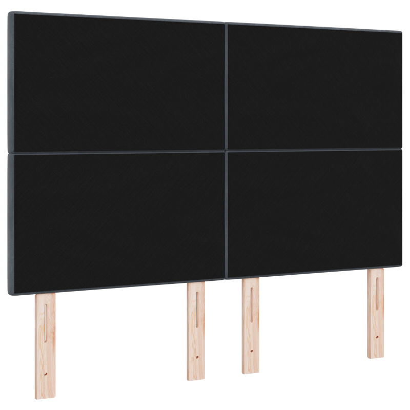Kopfteil mit Knopfheftung Dunkelgrau 140 cm Samt