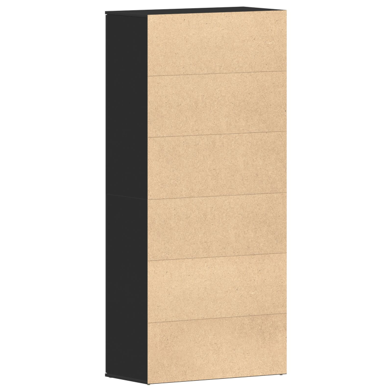 Schuhschrank Schwarz 80x39x180 cm Holzwerkstoff