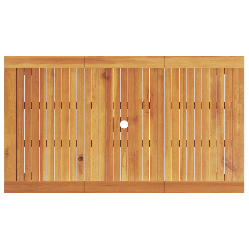 7-teiliges Garten-Dining-Set aus massivem Akazienholz