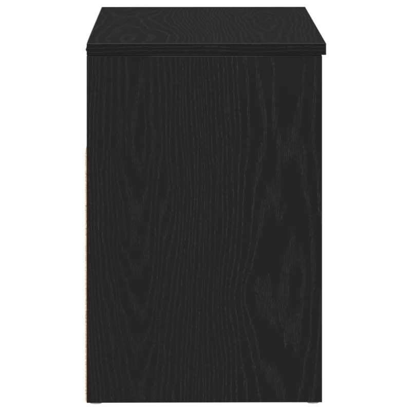 Sitzbank Schwarz Eiche 60x30x45 cm Holzwerkstoff