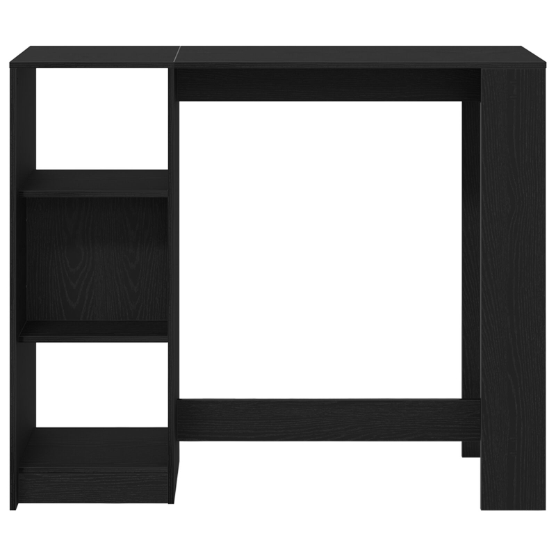Bartisch mit Regal Schwarz Eiche 102,5x46x103,5 cm Hergestelltes Holz
