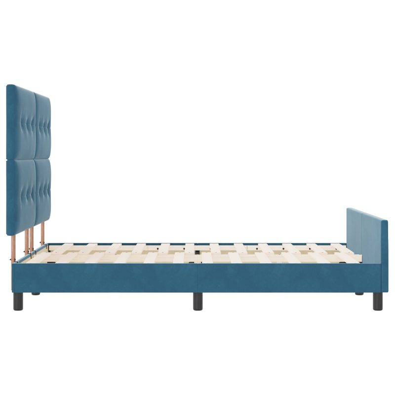 Bettgestell Dunkelblau 140x200 cm Samt