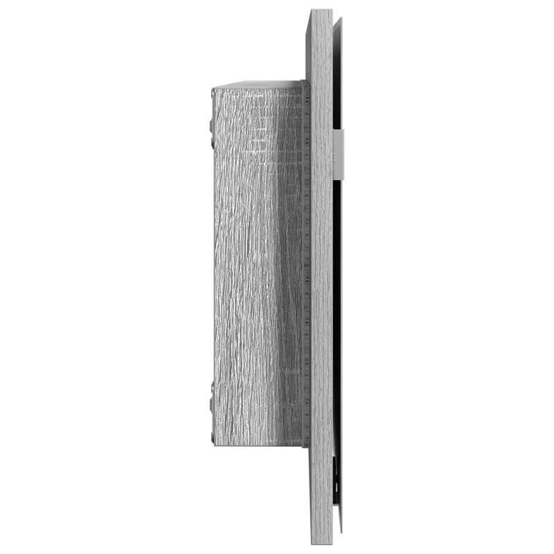 Badezimmer-Spiegelschrank mit LED Licht Grau Sonoma 80x37 cm