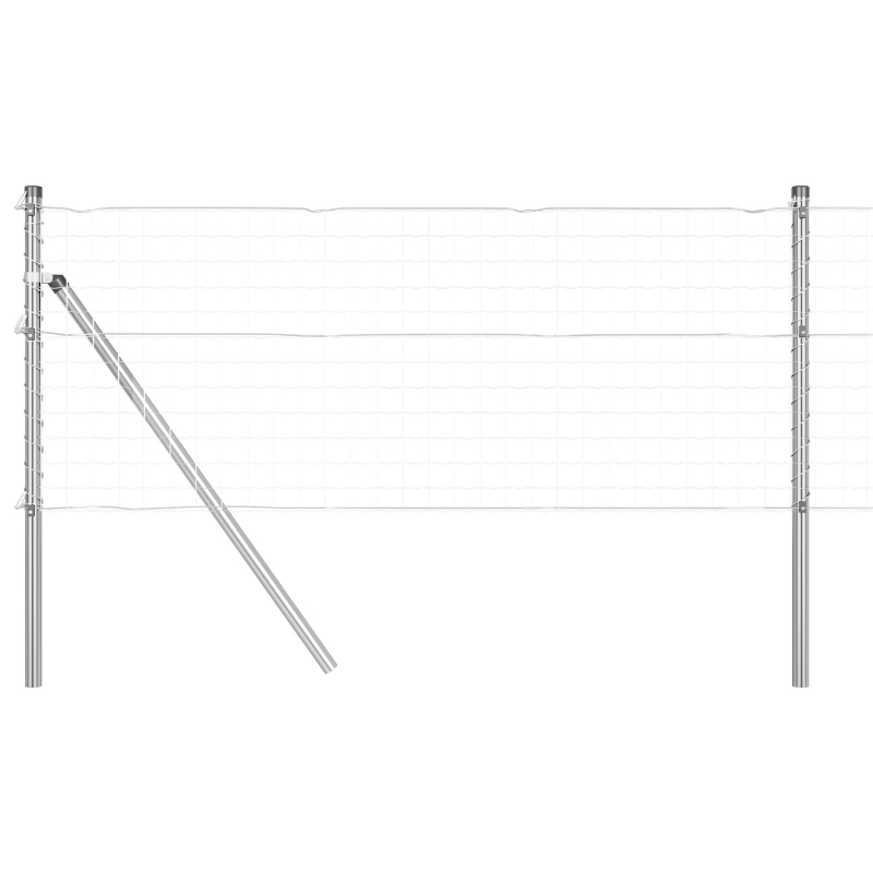 Zaunpfosten 26 Stück Ø32 mm 100 cm Galvanisiertes Stahl