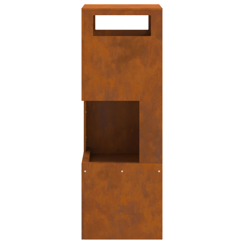 Feuerstelle Quadrat 35x35x100 cm Wetterbeständiger Stahl