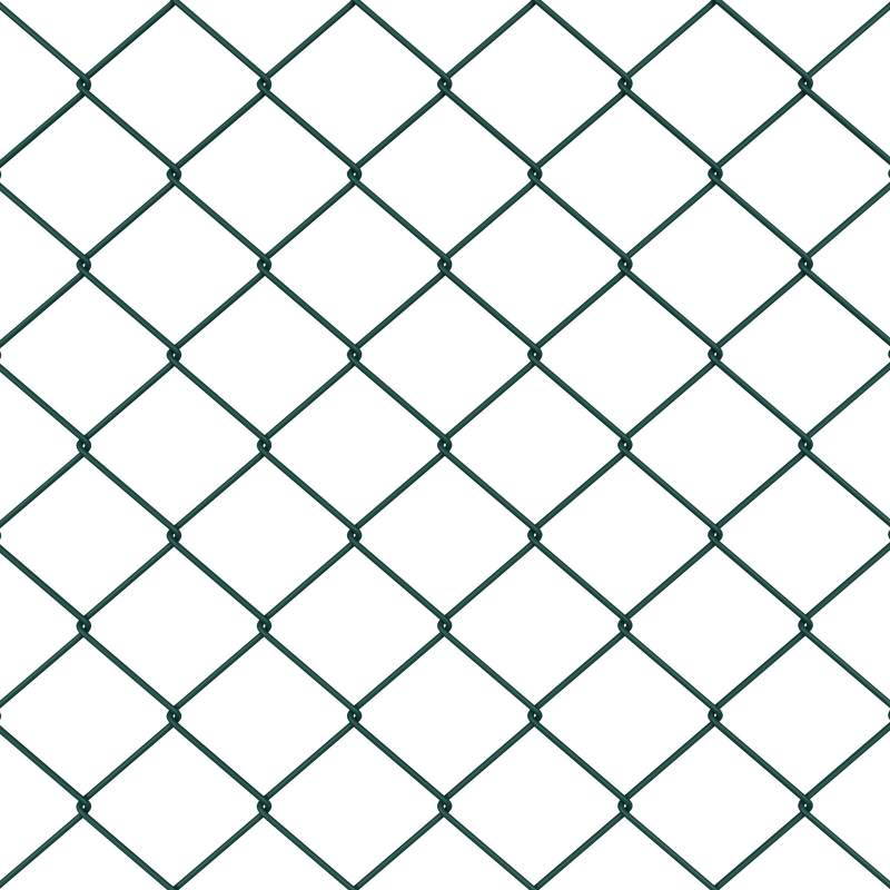 Stabzaun mit 10 U-Posts Grün 1,4x10 m Stahl