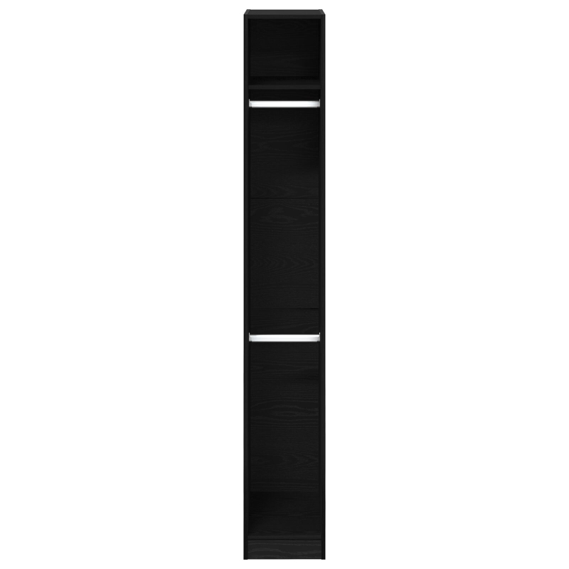 Kleiderschrank Schwarz Eiche 30x50x200 cm Ingenieurholz