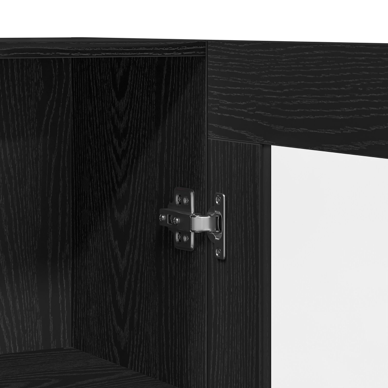 Bücherregal Schwarz Eiche 82,5x30,5x150 cm Holzwerkstoff