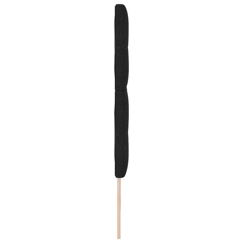 Kopfteil Mit Knopfheftung Schwarz 180 cm Stoff