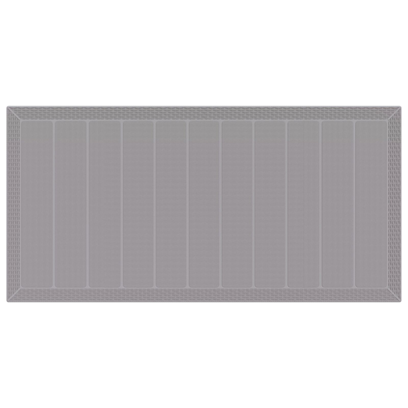Gartentisch Hellgrau 200x100x73 cm Poly Rattan