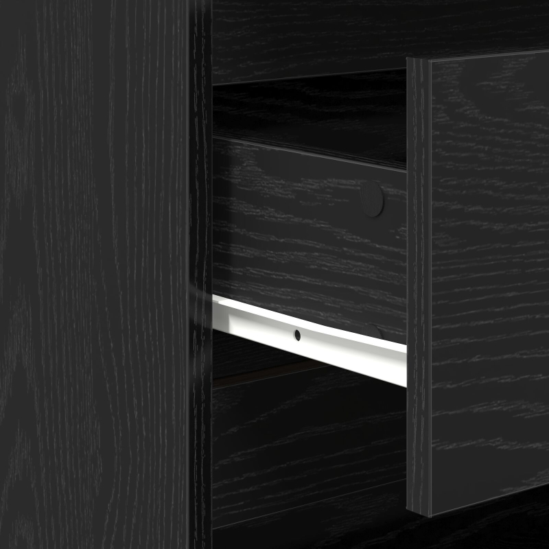 2-teilige Sideboards aus schwarzem Holzwerkstoff