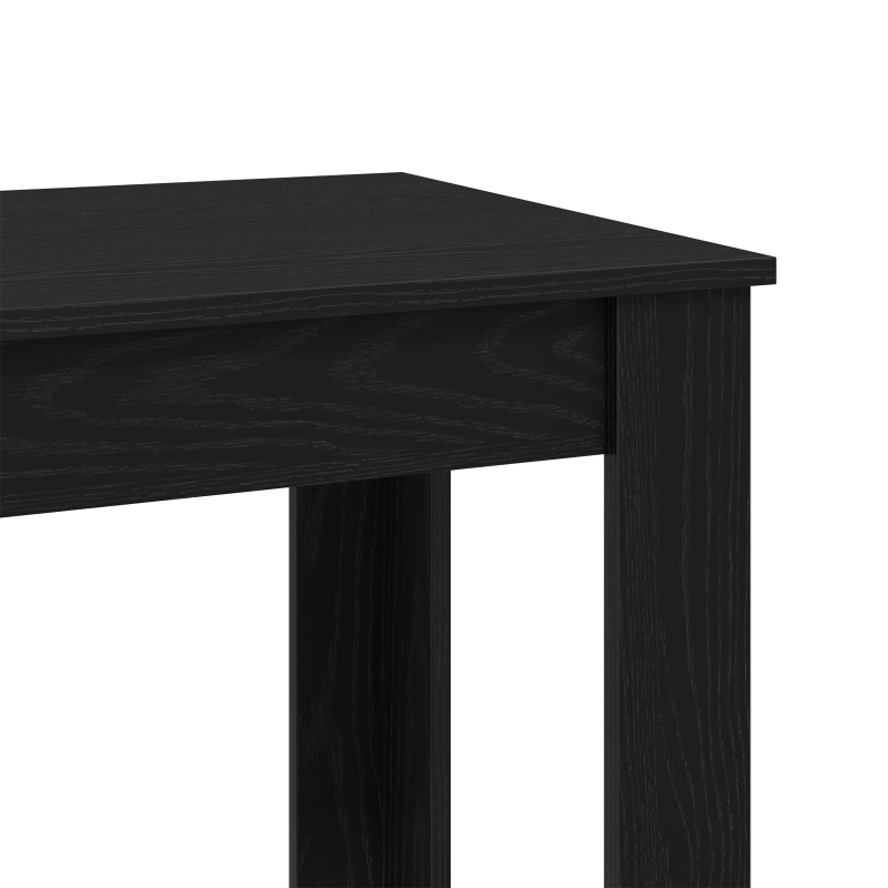 Bartisch aus schwarzem Eichenholz 102x50x103,5 cm aus Ingenieurholz