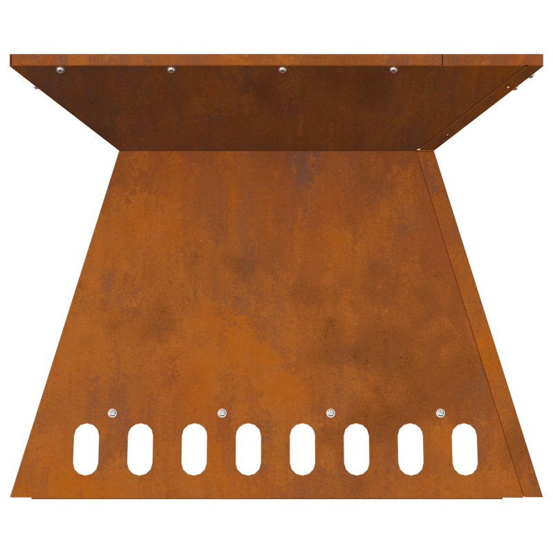 Feuerstelle 48x48x40 cm Wetterstahl