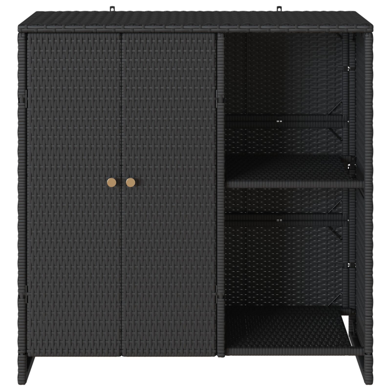Aufbewahrungsschrank Schwarz 100x36x102 cm Rattan