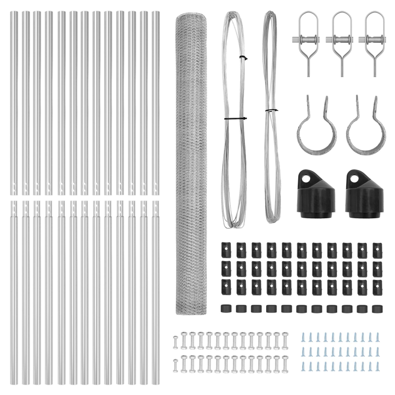 Zaun Set 2er Set Feuerverzinkter Stahl 25 x 1,5 m Langlebig