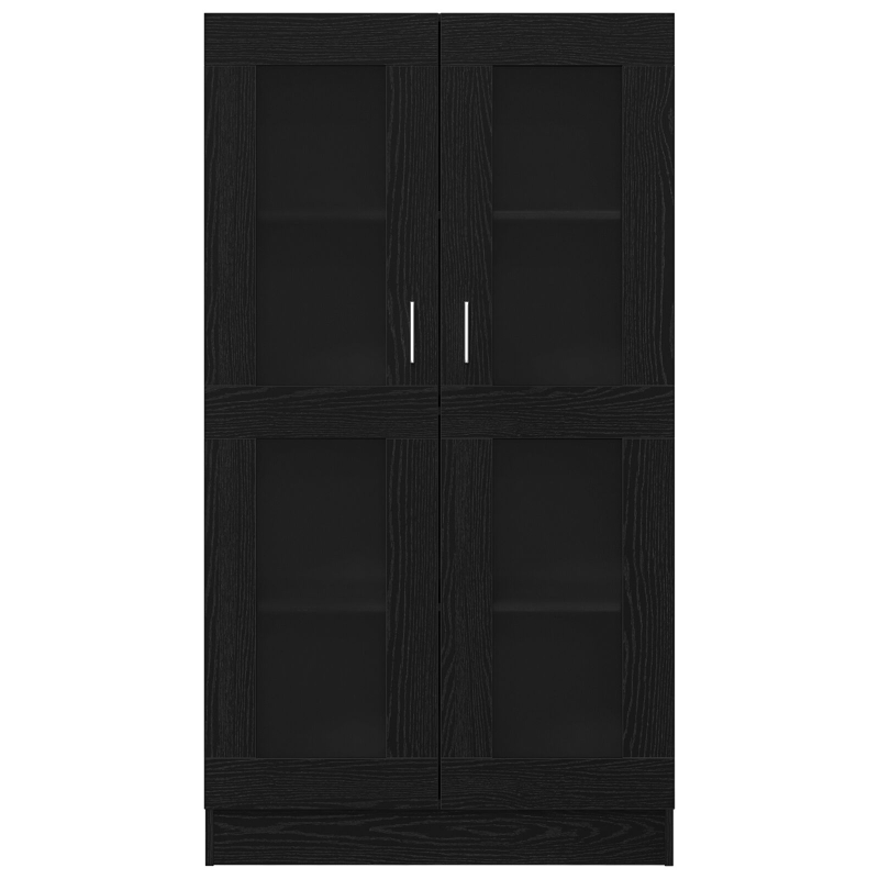 Bücherregal Schwarz Eiche 82,5x30,5x150 cm Holzwerkstoff