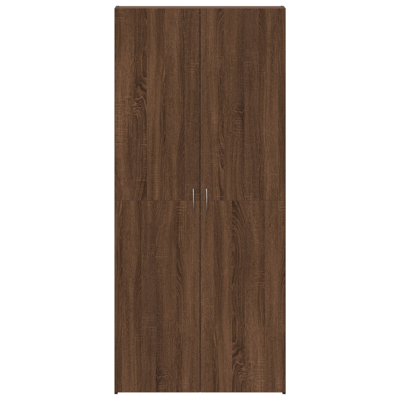 Schuhschrank Braunes Eichenholz 80x35,5x180 cm Ingenieurholz