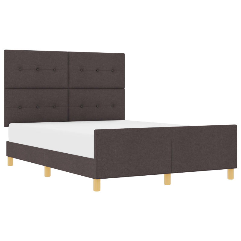 Bettgestell Dunkelbraun 160x200 cm Stoff
