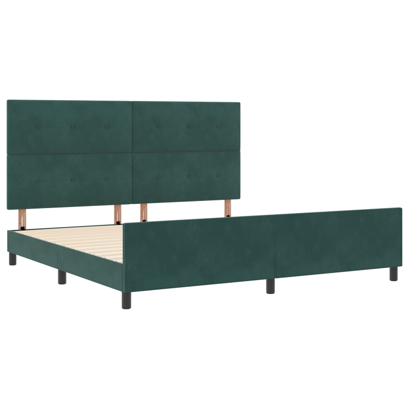 Bettgestell Dunkelgrün 200x200 cm Samt