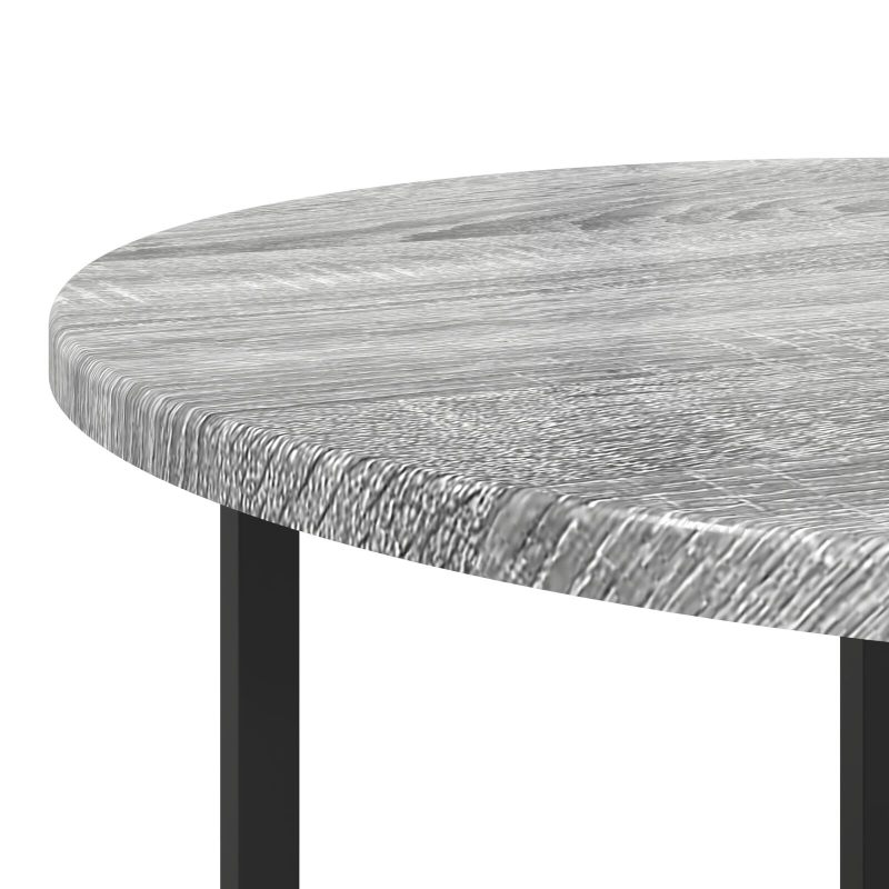 Beistelltisch Set 2 Stück Grau Sonoma Holz und Metall