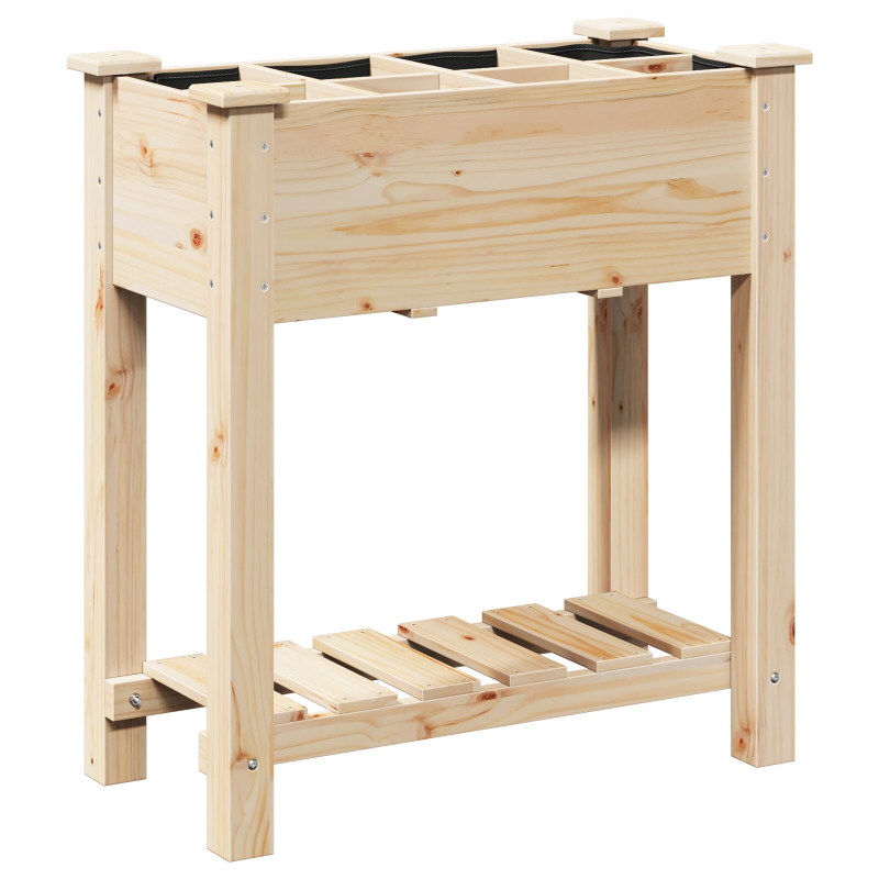 Gartenpflanzer mit Gittern 71x37x76 cm aus massivem Kiefernholz