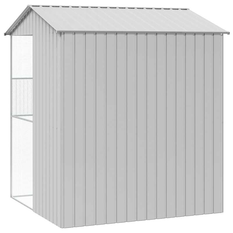 Vogelvoliere Grau 215x210x247 cm Stahl