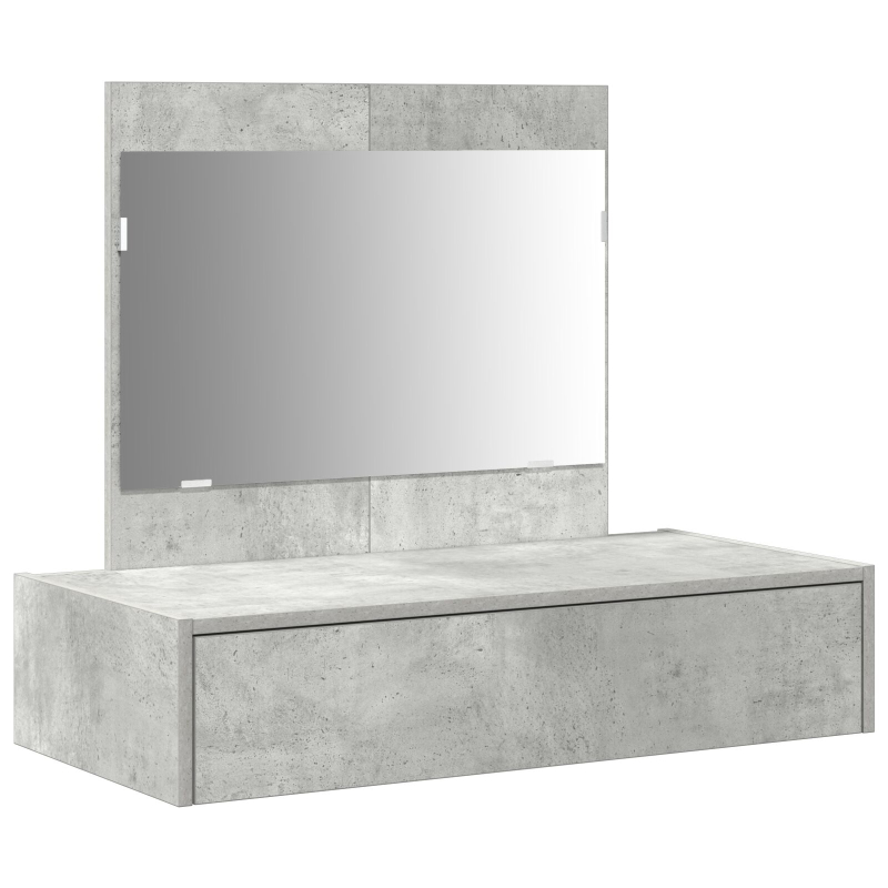Wandhängender Schminktisch Beton Grau 83x40x70 cm