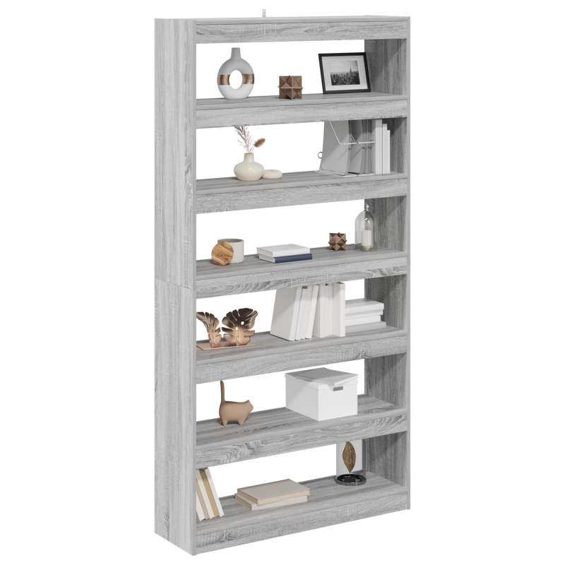 Bücherregal/Raumteiler Schwarz Eiche 100x30x198 cm Holzwerkstoff