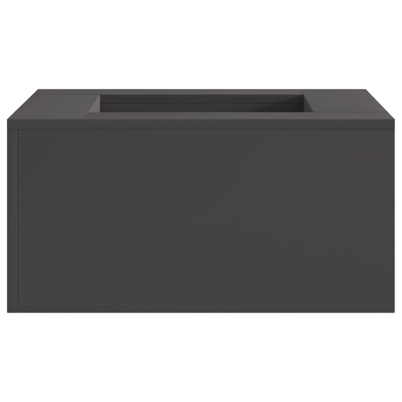 Feuerstelle Quadrat Schwarz 60x60x30 cm Stahl