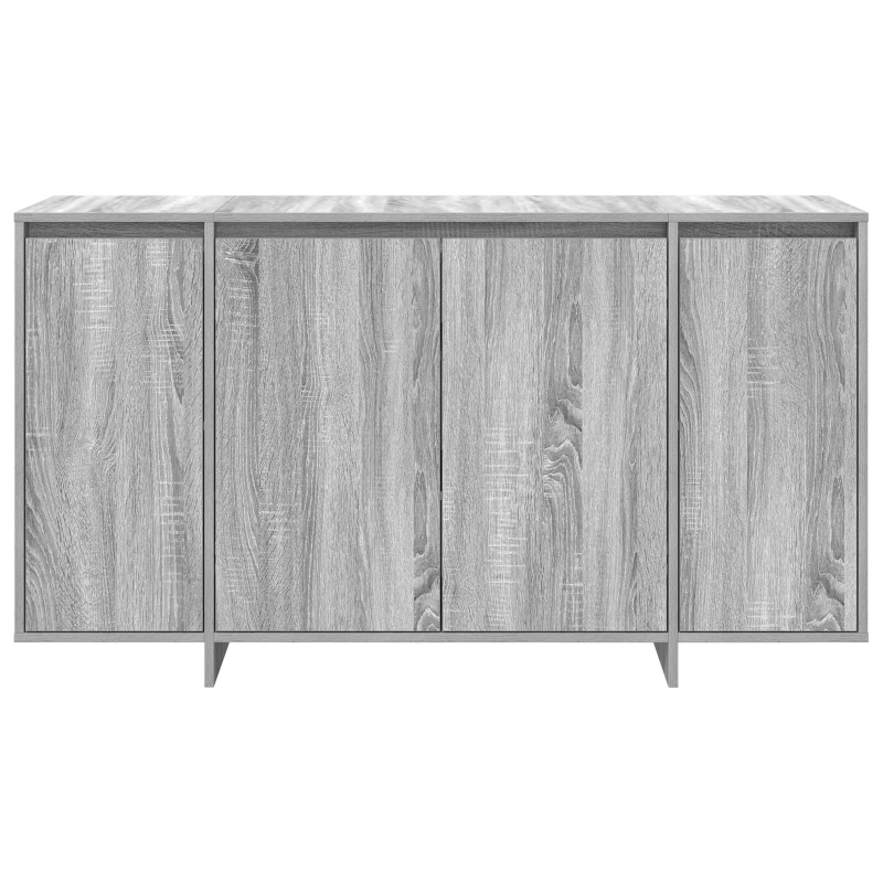 Grau Sideboard Graues Sonoma Holzwerkstoff 135 x 41 x 75 cm
