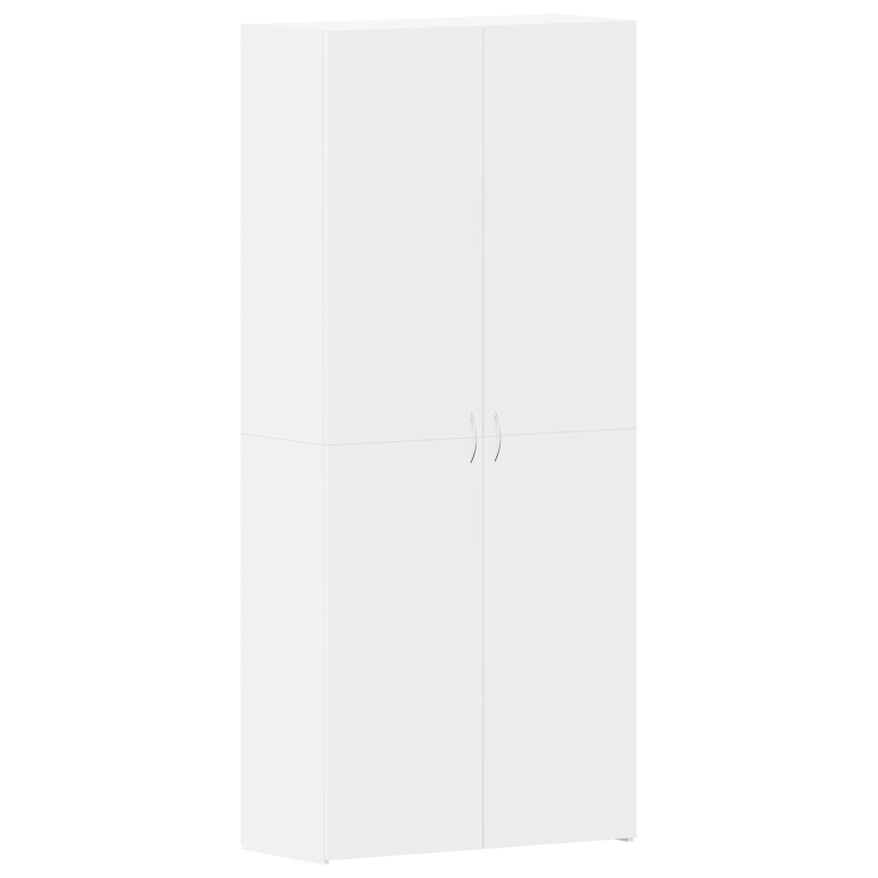 Schuhschrank Weiß 80x35.5x180 cm Holzwerkstoff
