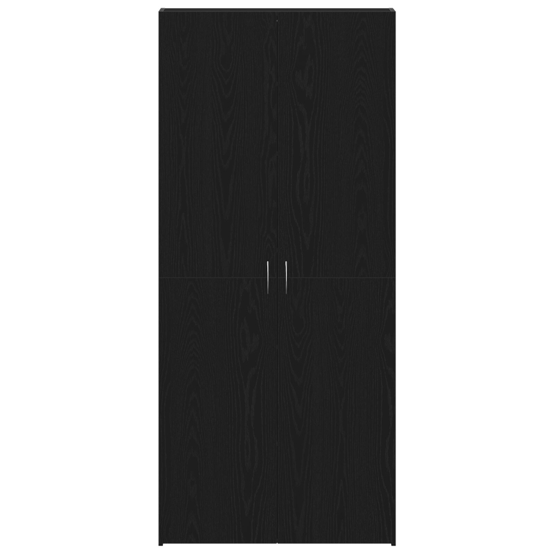 Schuhschrank Schwarz Eiche 80x35,5x180 cm Holzwerkstoff